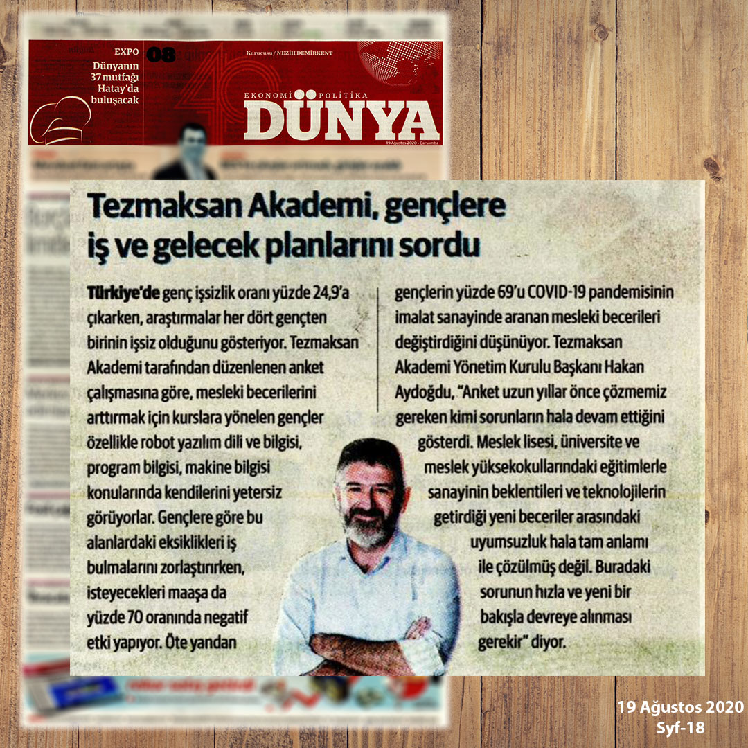Tezmaksan Akademi, gençlere iş ve gelecek planlarını sordu 